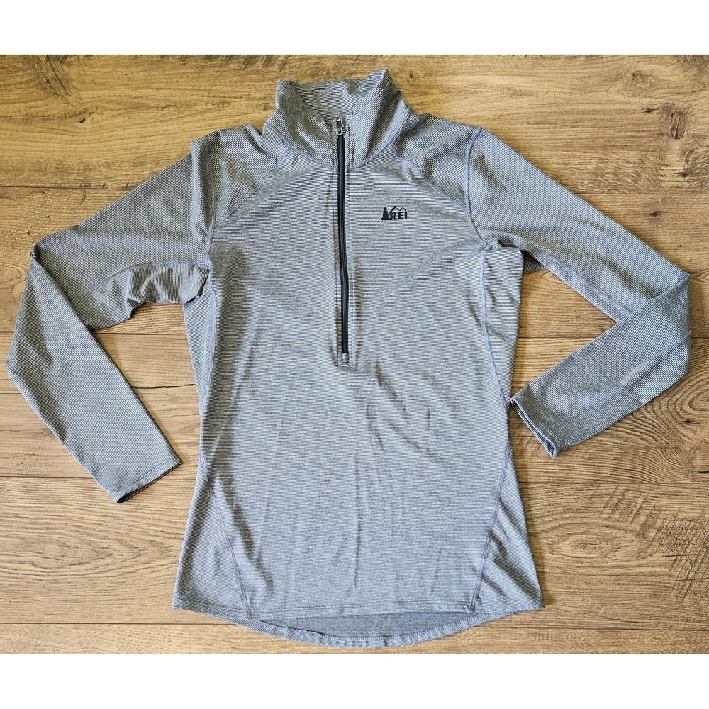 REI Sweater Womens Medium Long Sleeve Pullover Outdoors Hiking 1/4 Zip‎